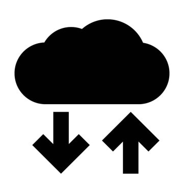 Bulut hesaplama düz vektör simgesi