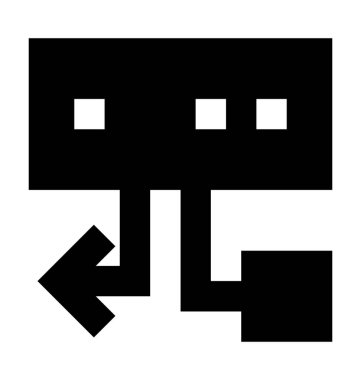 Ağ sunucu düz vektör simgesi