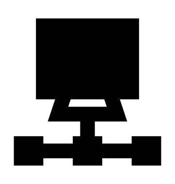 İstemci sunucu düz vektör simgesi