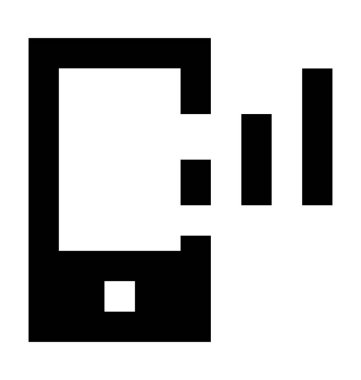 Mobil şebeke düz vektör simgesi