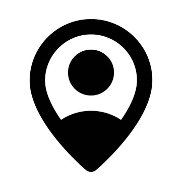 Kullanıcı konumu düz vektör simgesi