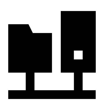 Sunucu klasör düz vektör simgesi