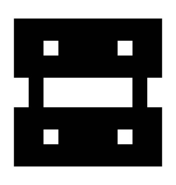 Anabilgisayar düz vektör simgesi