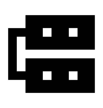 Sunucu Düz Vektör Simgesi