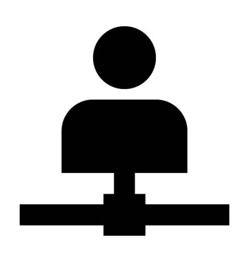 Sosyal ağ düz vektör simgesi