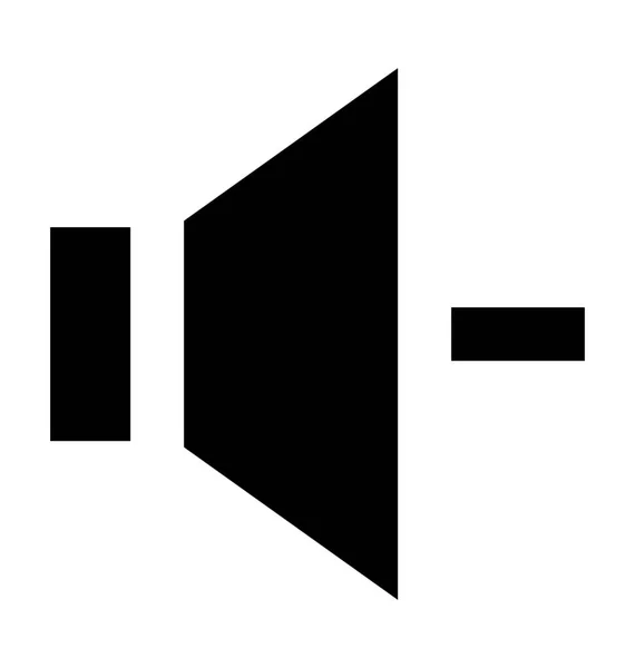 Diminuer Volume Icône Vectorielle Plate — Image vectorielle