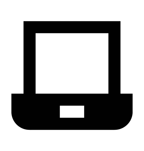 Laptop Flachvektorsymbol — Stockvektor