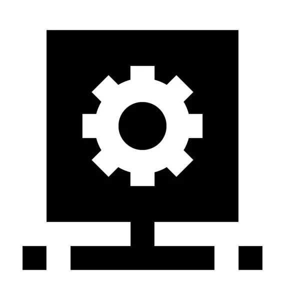 Configuração Servidor Flat Vector Icon — Vetor de Stock