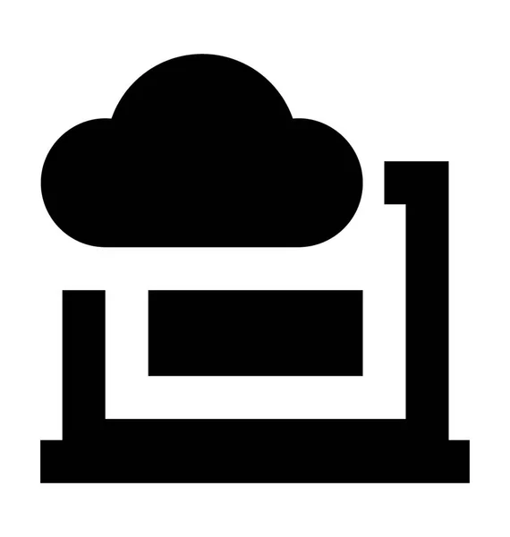 Icono Vector Plano Cloud Drive — Archivo Imágenes Vectoriales