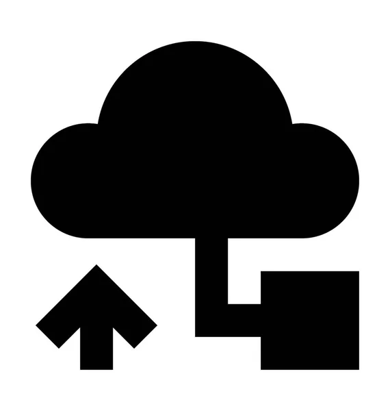 Cloud Sharing Flat Vector Icon — Stock Vector