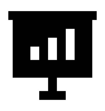 Grafik sunum düz vektör simgesi