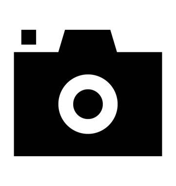 kamera düz vektör simgesi