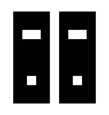 Dosya klasörleri düz vektör simgesi