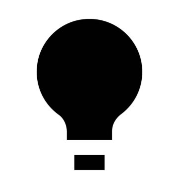 fikir düz vektör simgesi