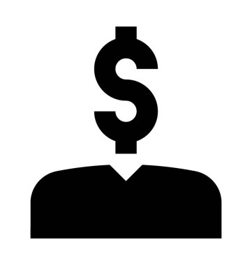 Muhasebeci düz vektör simgesi