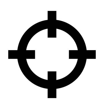 hedef düz vektör simgesi