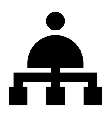 Lider düz vektör simgesi