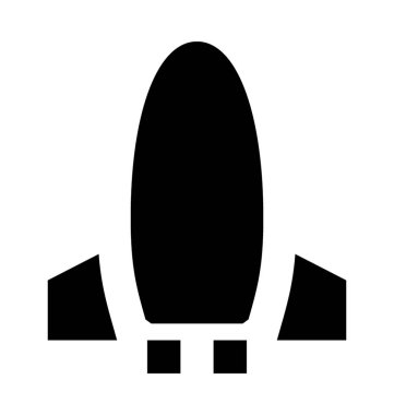 roket düz vektör simgesi