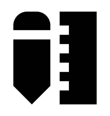 Çizim araçları düz vektör simgesi