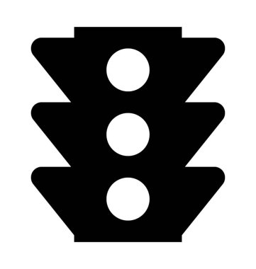 Trafik ışıkları düz vektör simgesi