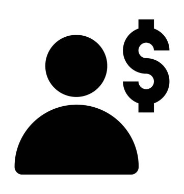 Muhasebeci düz vektör simgesi