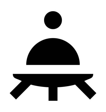 Resepsiyonist düz vektör simgesi