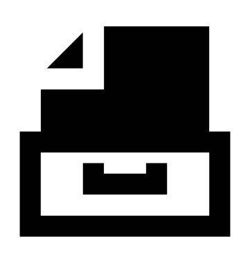 Dosya depolama düz vektör simgesi 