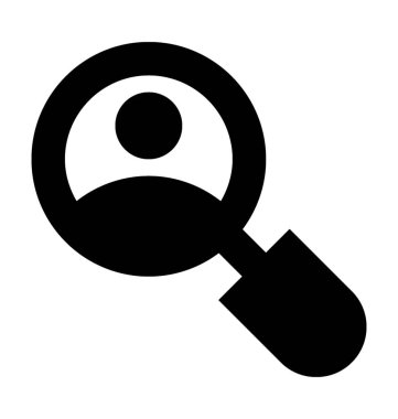 Kişi düz vektör simge bulmak