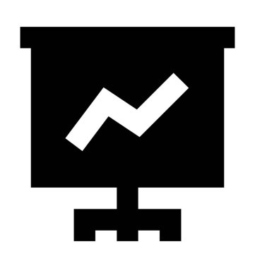 iş sunumu düz vektör simgesi