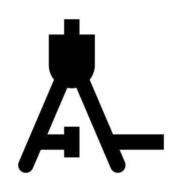 Anket teodolit düz vektör simgesi