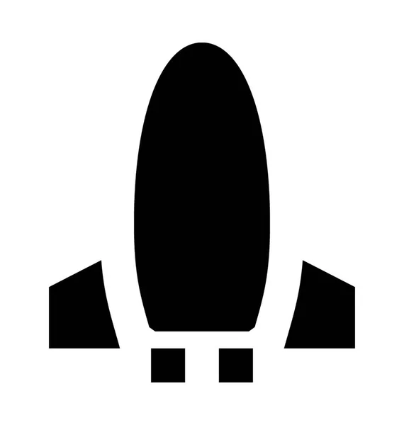 Rakete Flache Vektor Symbol — Stockvektor