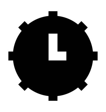 Saat yönünde düz vektör simgesi