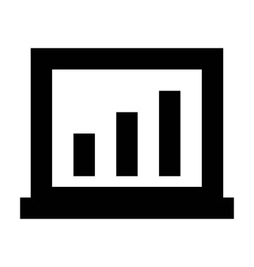 İş grafiği düz vektör simgesi