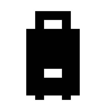 Bagaj düz vektör simgesi