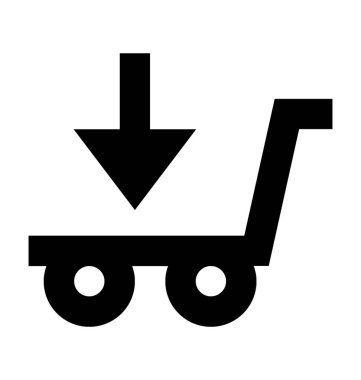 Sepeti düz vektör simge ekle