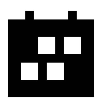 Takvim Düz Vektör Simgesi 