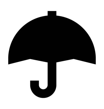 Şemsiye Düz Vektör Simgesi