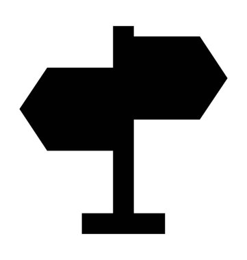 işaret direği düz vektör simgesi