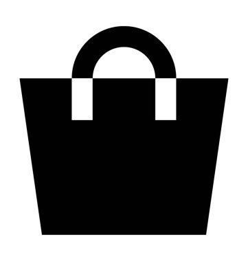 El çantası düz vektör simgesi