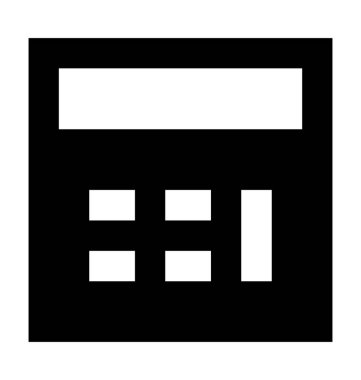 hesap makinesi düz vektör simgesi