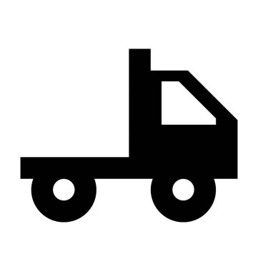 Kamyonet düz vektör simgesi 