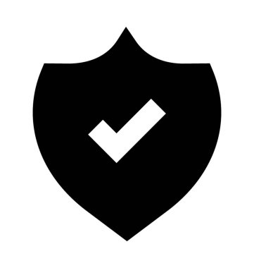 kalkan düz vektör simgesi