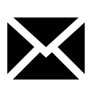 Zarf düz vektör simgesi