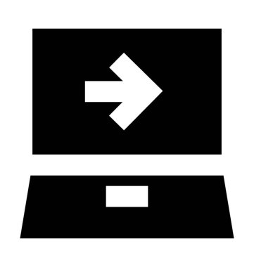 Laptop Düz Vektör Simgesi