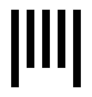 Barkod Düz Vektör Simgesi