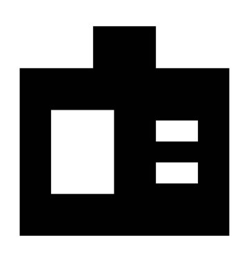 Kimlik kartı düz vektör simgesi