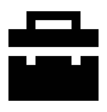 Portföy çanta düz vektör simgesi 