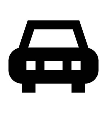 Otomobil Düz Vektör Simgesi