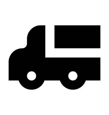 karavan düz vektör simgesi