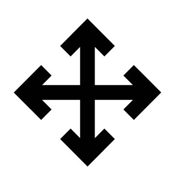 Nesne düz vektör simgesi hareket 